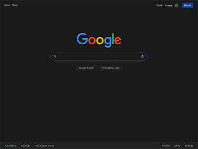 Modo Oscuro de Google