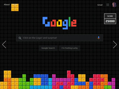 Huevo de Pascua de Tetris de Google